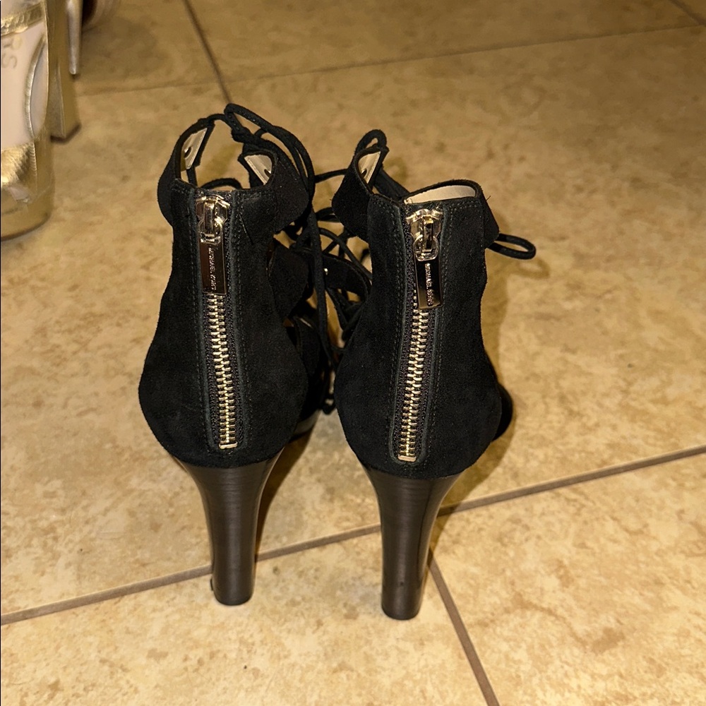 Michael Kors Sofia Platform Suede Black Heel - image 4